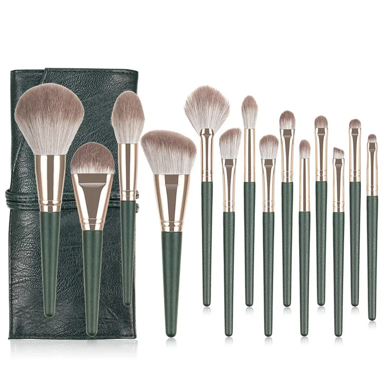 Makeup Brushes 14pcs Foundation Powder Blush Eyeshadow Concealer Lip Eye Make Up Brush With Bag Cosmetics Beauty Tool