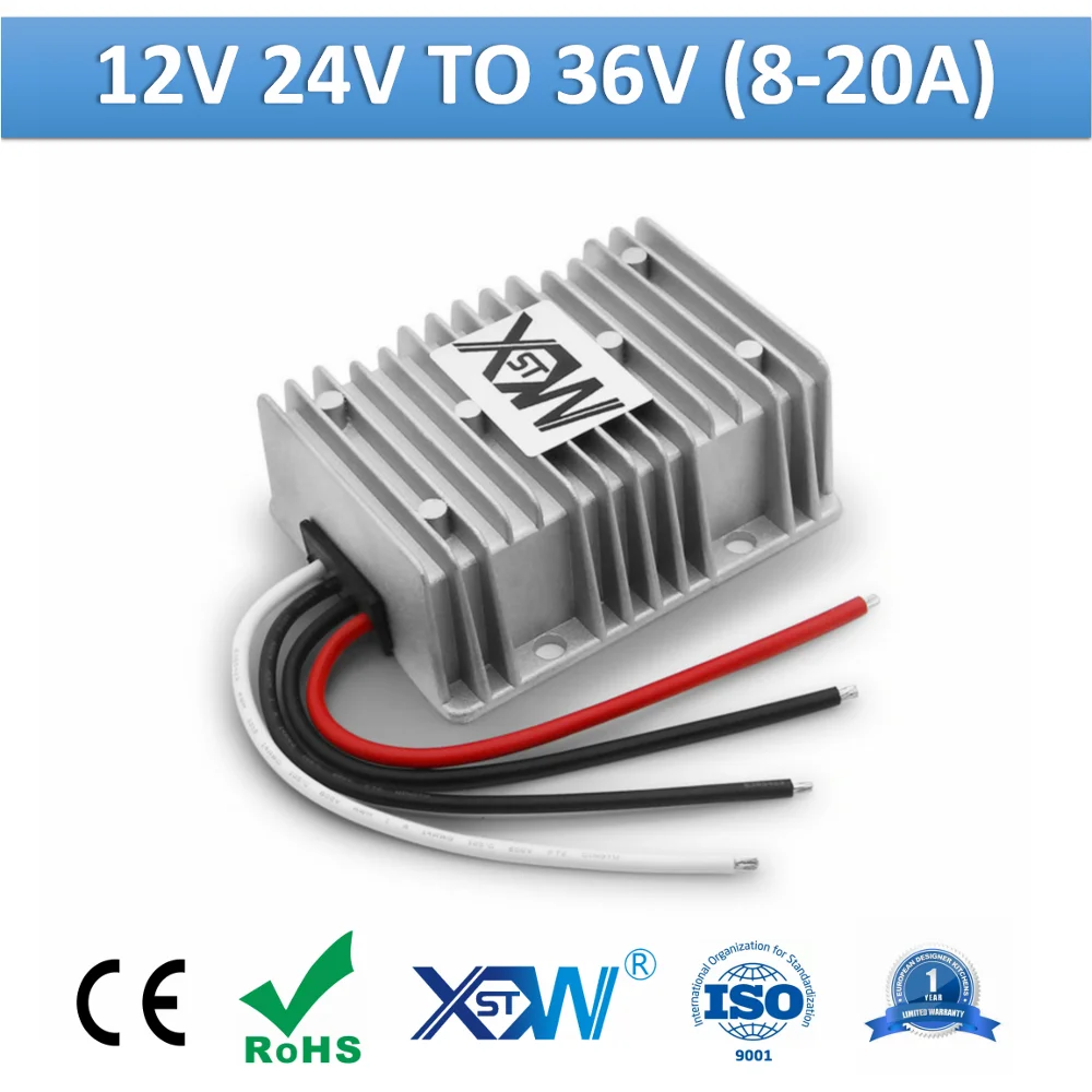 

XWST Non Isolated DC to DC 12v 24v to 36v 8A 10A 15A 20A Step Up Boost 360W 540W 720W Power Supply 36vdc Voltage Regulator