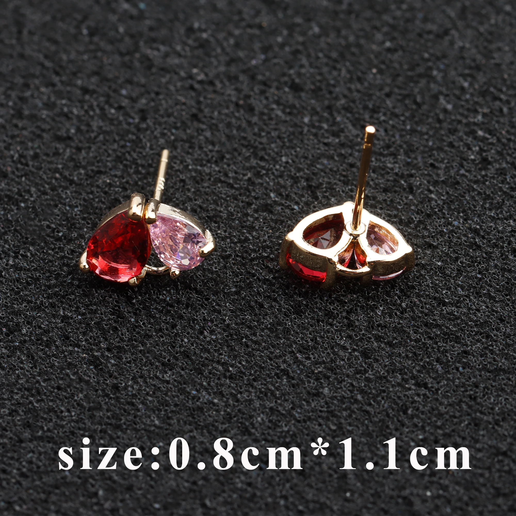 YEGUI M856,jewelry accessories,18k gold plated,0.3 microns,chram,zircon,copper metal,diy earrings,jewelry making,5pairs/lot image 2