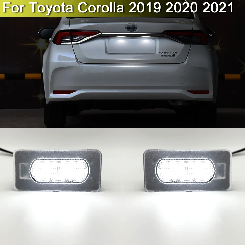 12V Waterproof LED License Number Plate Light For Toyota Corolla 2019 2020 2021 Not Compatible with Corolla Hatchback Models