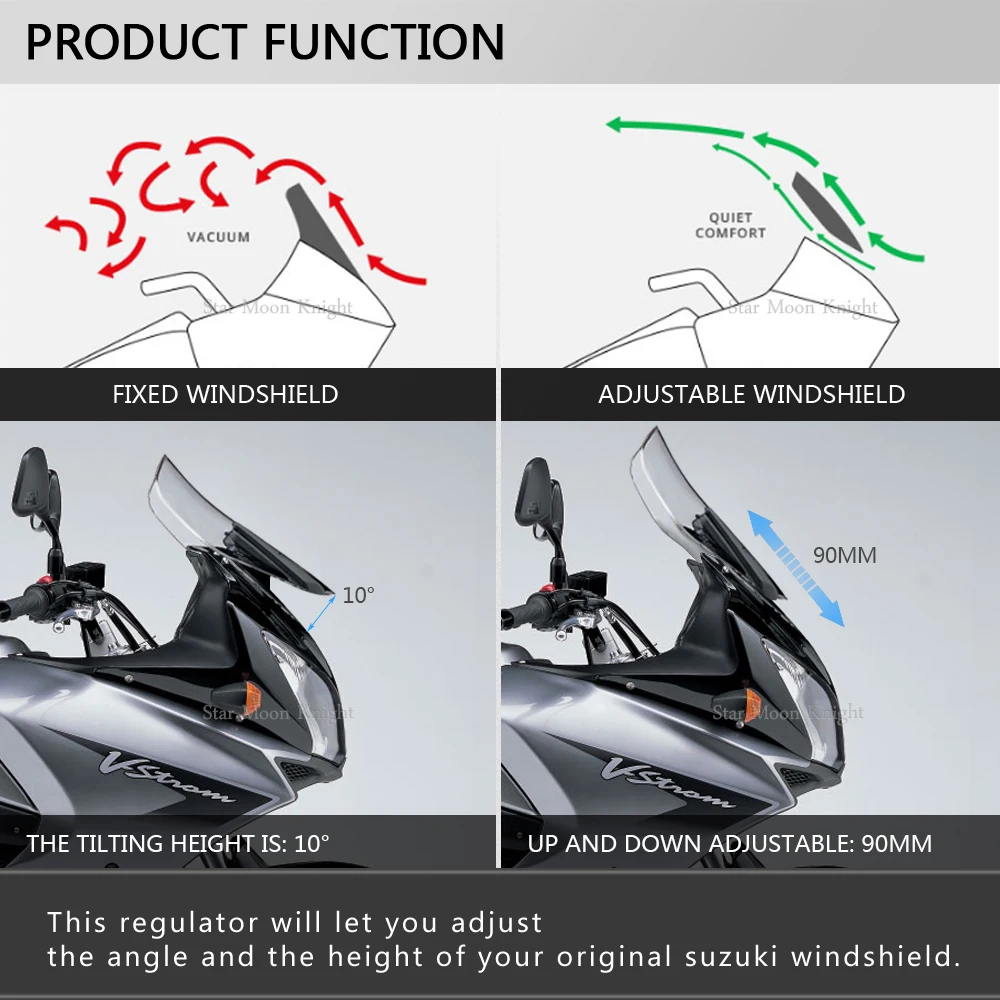 Ekran przedniej szyby motocykla regulatory uchwyt podporowy zestawy wsporników szyby przedniej do Suzuki Vstrom DL1000 v-strom DL650 DL 650 1000