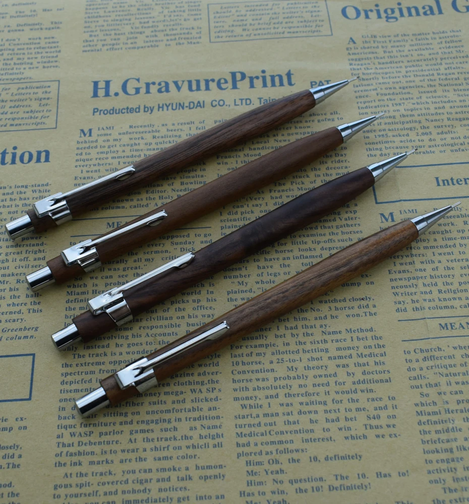 Holz-Druckbleistift, 0,5 mm, automatischer Stift für Büro, Schule, Natur, Walnussholz, Zeichnen, Schreiben, traditionelles chinesisches Briefpapier – Detail 7