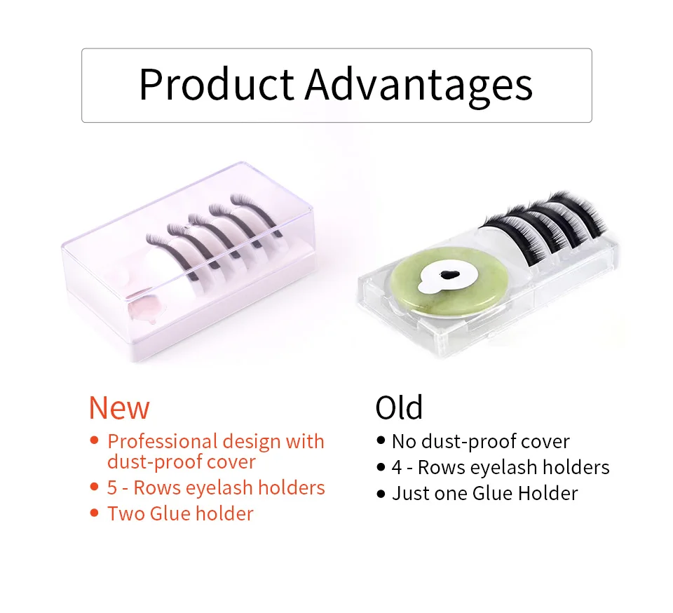 1 pièces Extension de cils individuelle Assistor de graffation Durable faux cils et porte-colle support de cils palette cils outils de maquillage