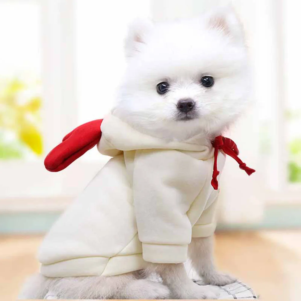 Miflame Cartoon Dogs Clothes For Small Dogs Hoodies Spitz Pomeranian Fashion Pets Sweatshirts For Puppy Hooded Clothes Winter