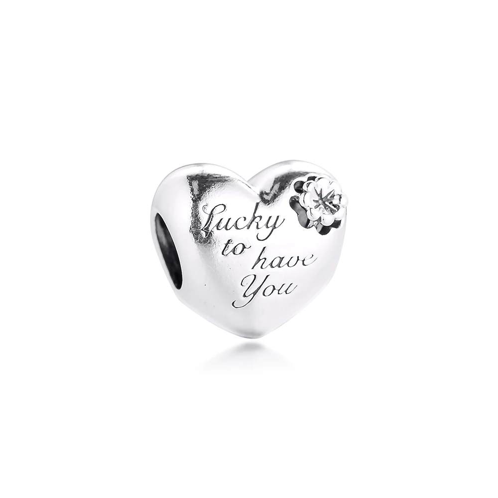 

2021 Heart & Clover Charm Friend Original Free Shipping Jewelry Women Cheap Pendant 100% Real S925 Sterling Silver Beads