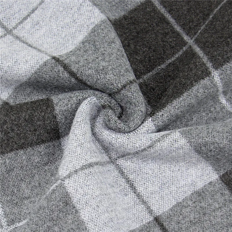 Foulard en Cachemire Chaud et Doux pour Homme, Écharpe de Marque de Luxe, Design à la Mode, Collection Automne Hiver