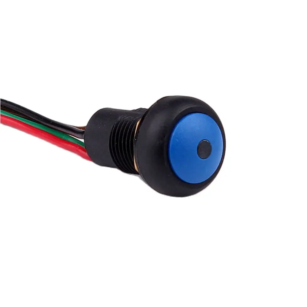 12mm Momentary Normal Open DOT Led Electric Care Pushbutton Switch with Wires