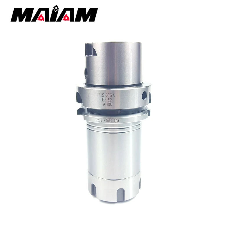 Hsk63a er16 er20 er25 er32 precisão 0.001mm velocidade de balanceamento g2.5 40000rpm suporte de ferramenta cnc de alta velocidade hsk 63a er mandril de fresagem