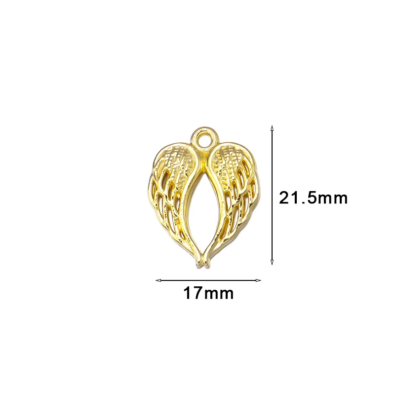 20pcs Alloy Heart Angel Wings Charms Retro Necklace/Pendant 21.5x17mm For DIY Jewelry Making Accessories