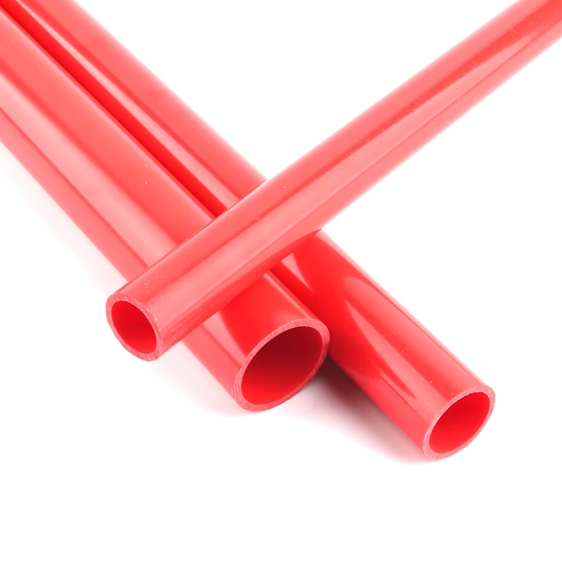 50cm PVC Pipe Connector Outside Dia20~50mm Red UPVC Tube for Fish Tank Aquarium Supplies Garden irrigation PVC Connector