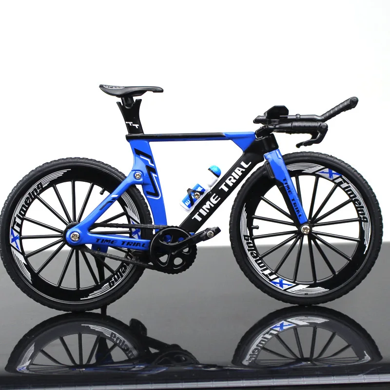 Mini 1:10 New Model Alloy Bicycle Diecast Finger Mountain Simulation Metal Bend Road Bike Collection Gifts Toys for children