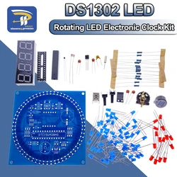 Rotating LED Display Alarm Electronic Clock Module Water Lamp DIY Kit Light Control Temperature DS1302 C8051 MCU STC15W408AS