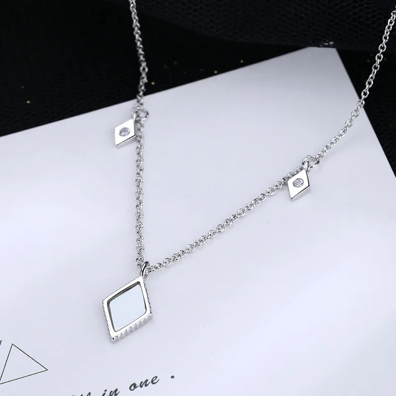 Todorova Minimalist Geometric Rhombus Clavicle Chain Necklace For Women Party Jewelry Gifts Kolye Collares