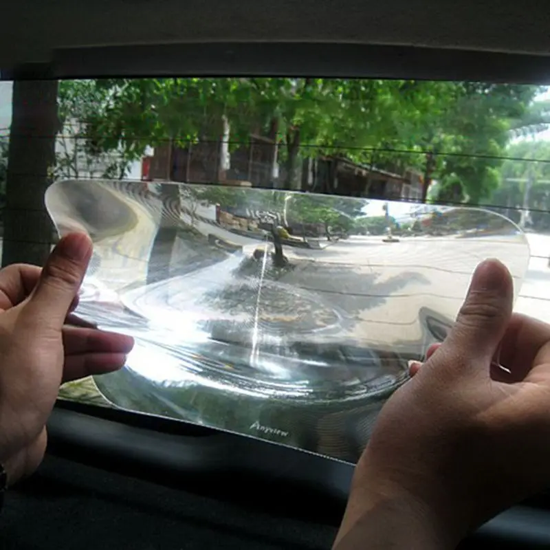 

New Wide Angle Fresnel Lens Car Parking Reversing Sticker Useful Enlarge View