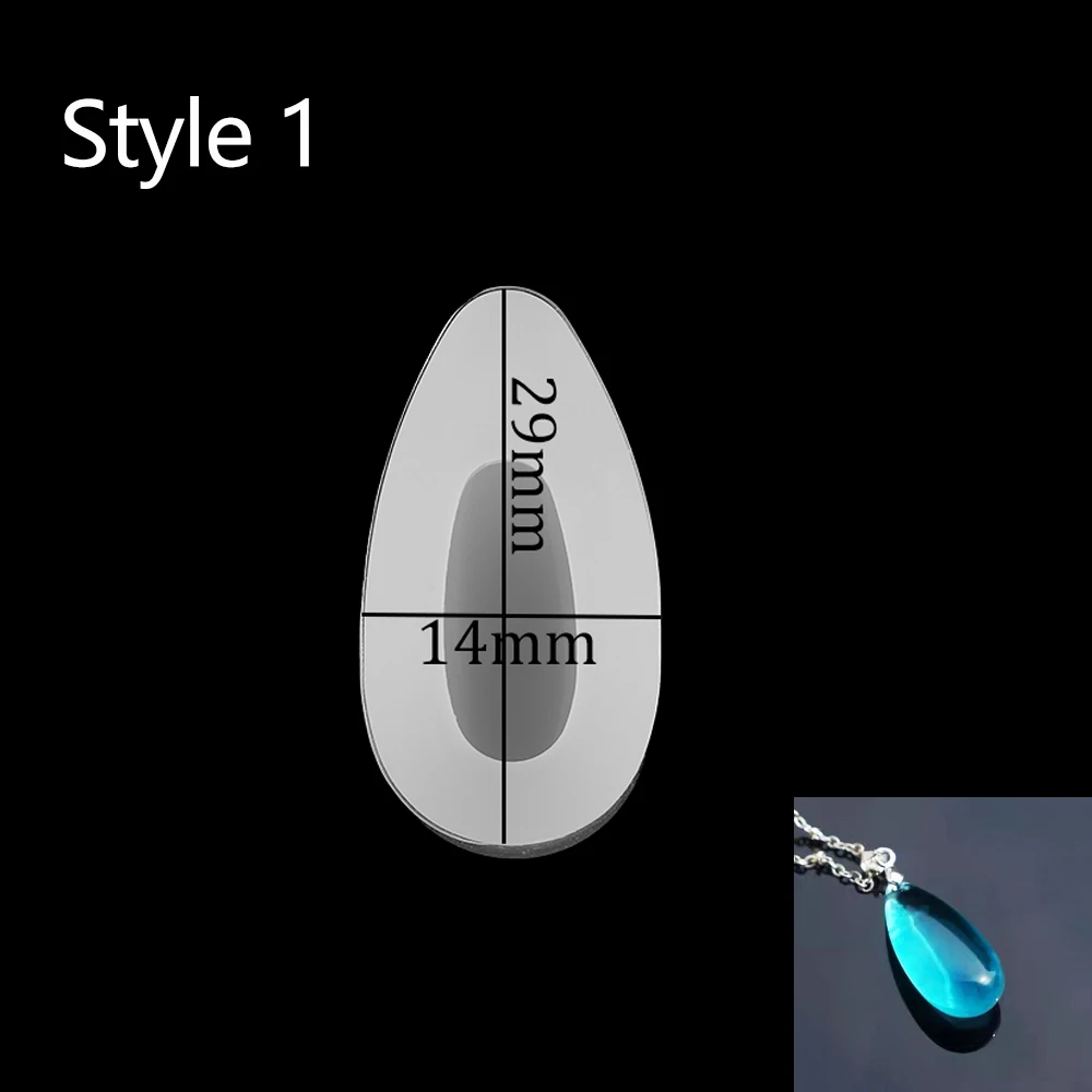1pcs Water Drop Pendants Silicone Mold Transparent Epoxy Resin Molds Crystal Earrings Necklaces For Diy Jewelry Making Tool