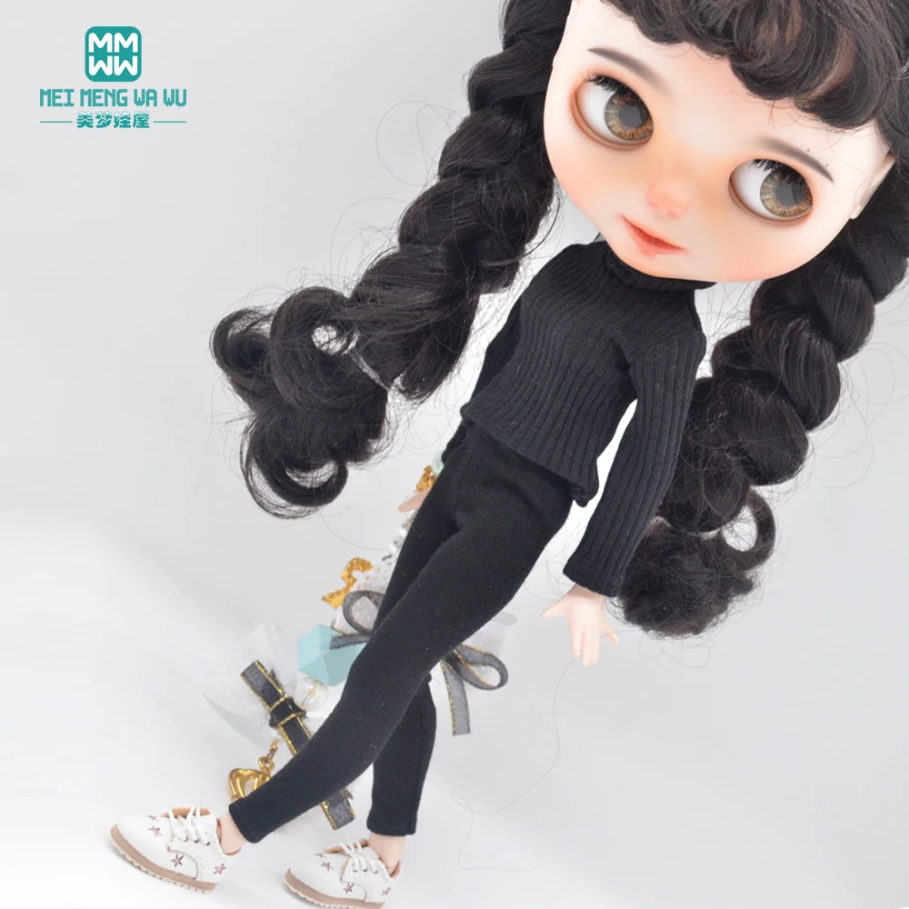 NEU 28-30cm Blyth Kleidung Azone OB22 OB24 Spielzeug Puppenzubehör Rollkragenpullover, Jogginghose, Schuhe – Detail 14