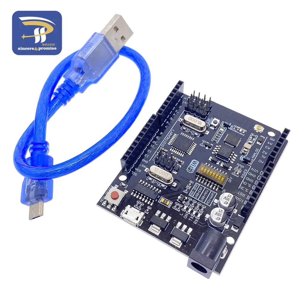 UNO + WiFi R3 ATmega328P + ESP8266 CH340 (32Mb speicher) 6V-9V USB-TTL CH340G Für Arduino NodeMCU WeMos Eine Entwicklung bord – Detail 13