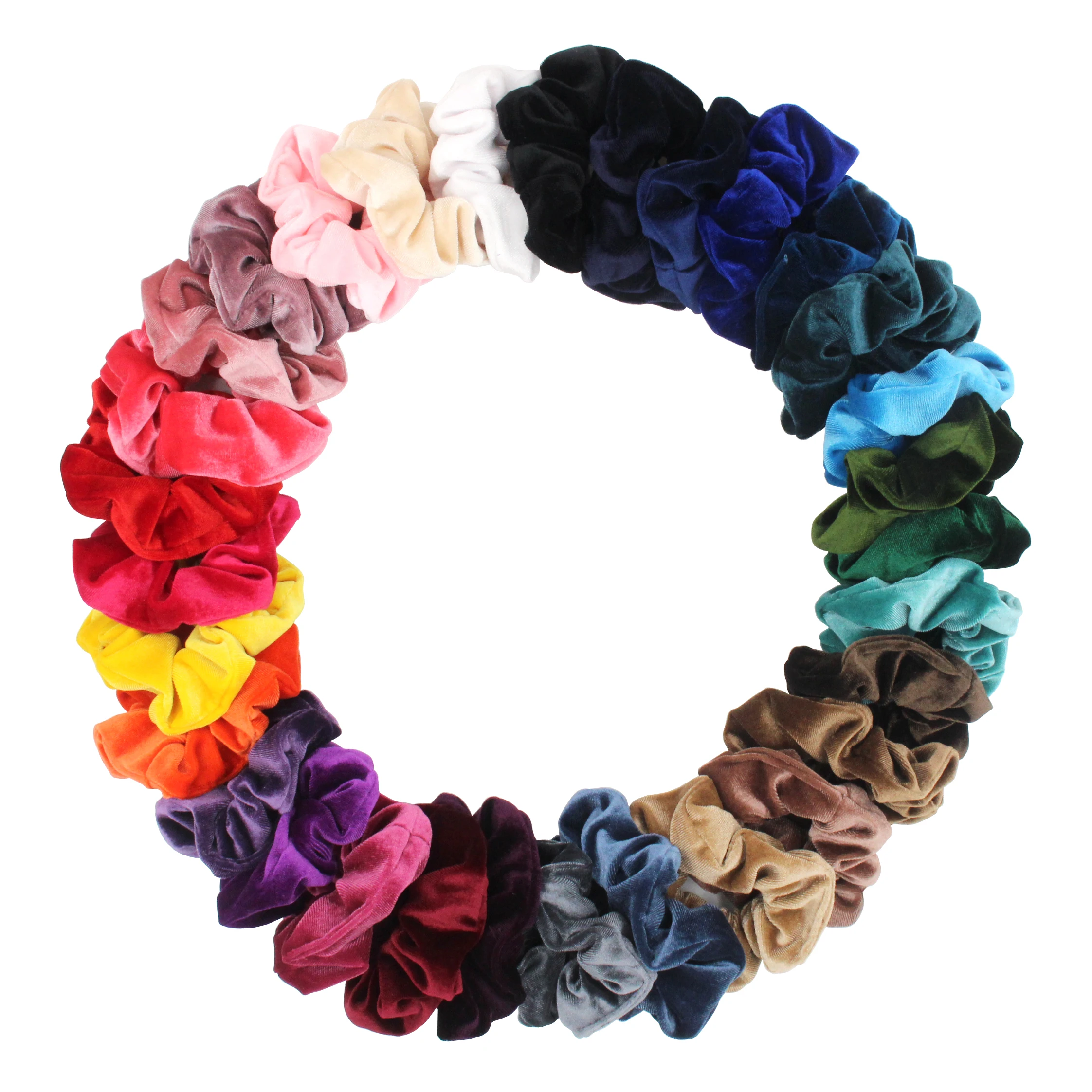 30Colors Korea Velvet Hair Scrunchie Elastic Hair Bands Solid Color Women Girls Headwear Ponytail Holder Hair Accessories