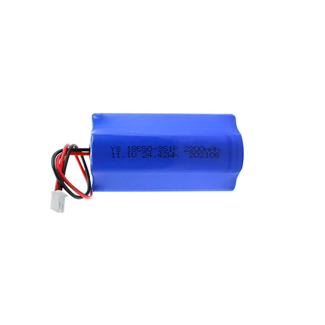 18650 lithium rechargeable battery 2200mAh 12V 11.1v with plug 3 Series fishing lighting triangular flashlight strong light LED