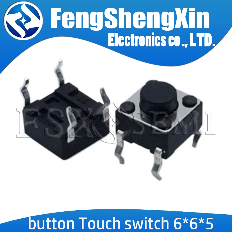 1000pcs/lot 6*6 6X6X5/4.3/5.5/6/7/8/9/10/13/17H button touch switch Copper 4PIN DIP Micro Switch