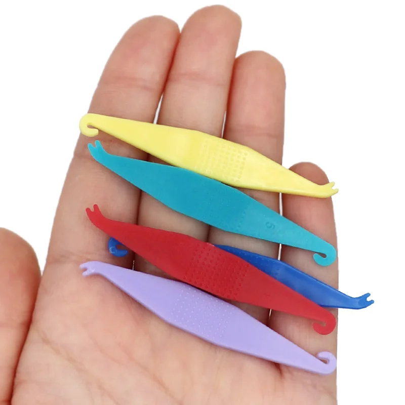 20pcs/bag Dental Elastic Placing Hook Disposable Plastic Rubber Band Hook Orthodontic Elastic Placer for Dentist Clinic