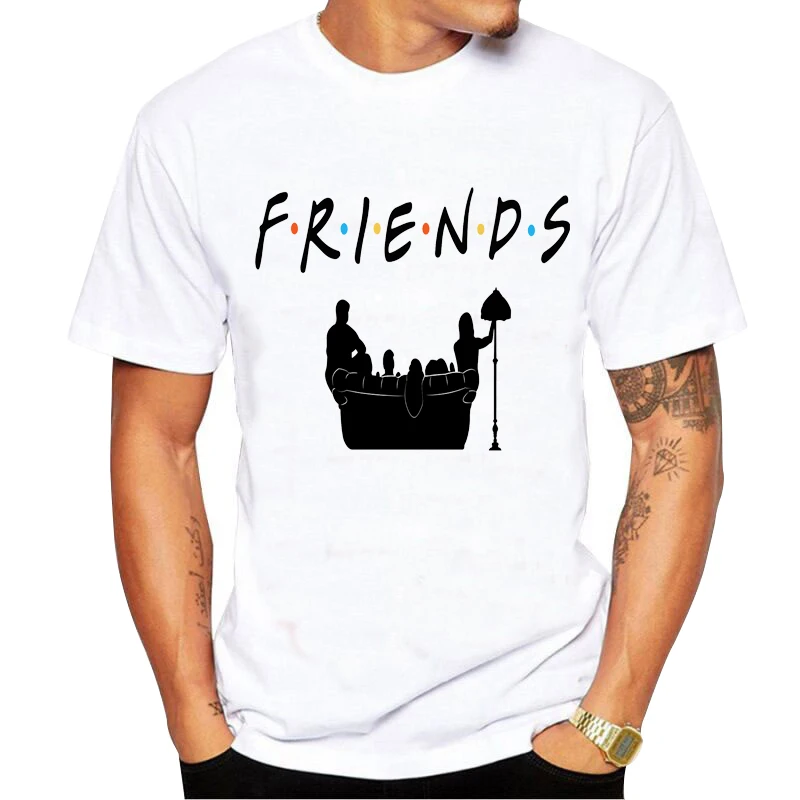 Trend New Tee Friends Graphic T shirt Top Streetwear Clothing White Tshirt Plus Size