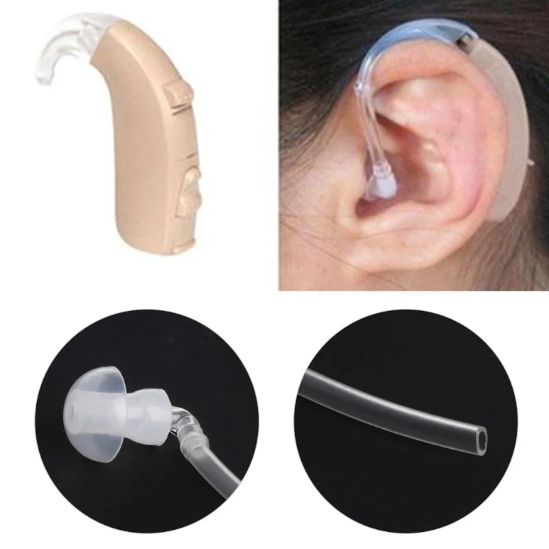 3Pcs Ear Plug With 1 Tubes Resound BTE Hearing Aid Aids Eartips Domes Universal