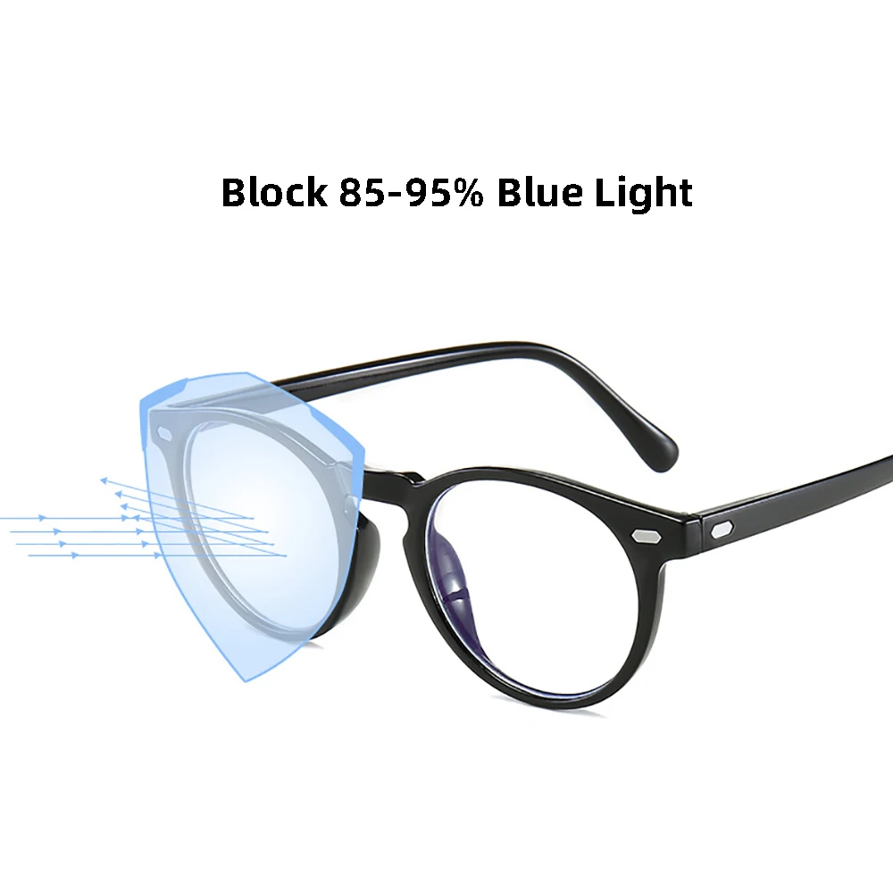 Fashion Matte Black Frame Blue Light Blocking Men Glasses Square Anti Blue Ray Eyeglasses Women Retro Office Computer Goggles