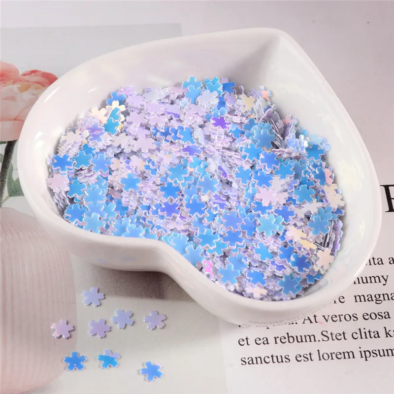 10g Pink Sakura Glitter Sequins Confetti DIY Craft Stuff 5mm Sweet Blue Cherry Blossom UV Resin Decor Jewelry Filling Paillettes