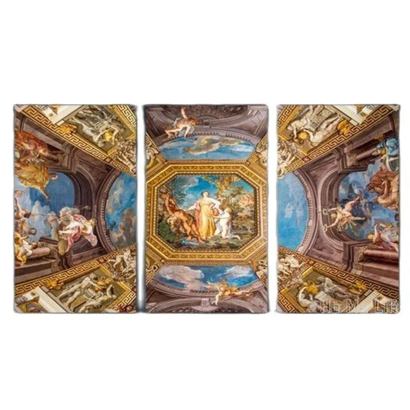 Renaissance Canvas Fresco Ceilings Vatican Printed Picture Wall Art Decoration For Living Room Bedroom