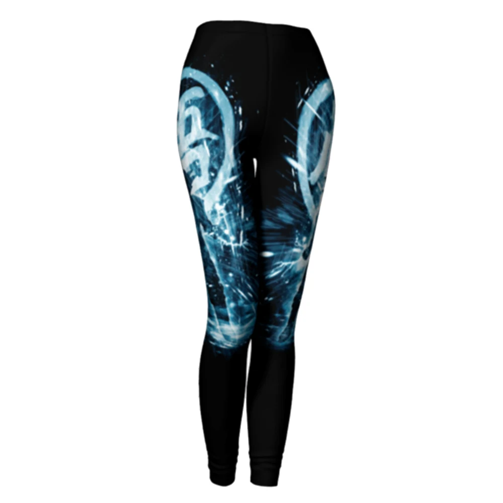 [You are my secret] calças leggings com estampa de desenhos animados, calça de cintura média feminina fitness sem costura, calças punk de quadrinhos pretos mais baratos