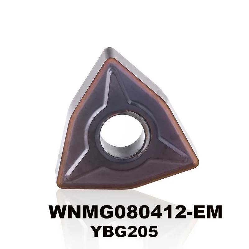 

Original WNMG080412-EM YBG205 WNMG 080412 Carbide Inserts for Stainless Steel Turning Tool CNC Lathe Tools utensili tornio