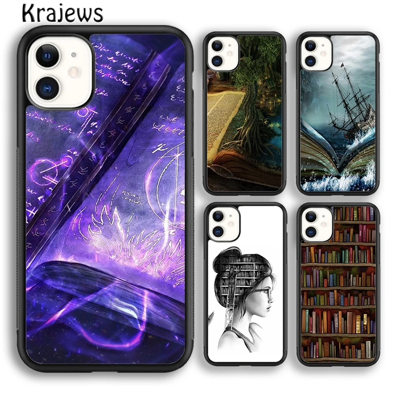 Krajews Book Magic Phone Case Cover For iPhone 15 SE2020 14 6 7 8 plus XS XR 11 12 mini 13 pro max coque Shell Fundas