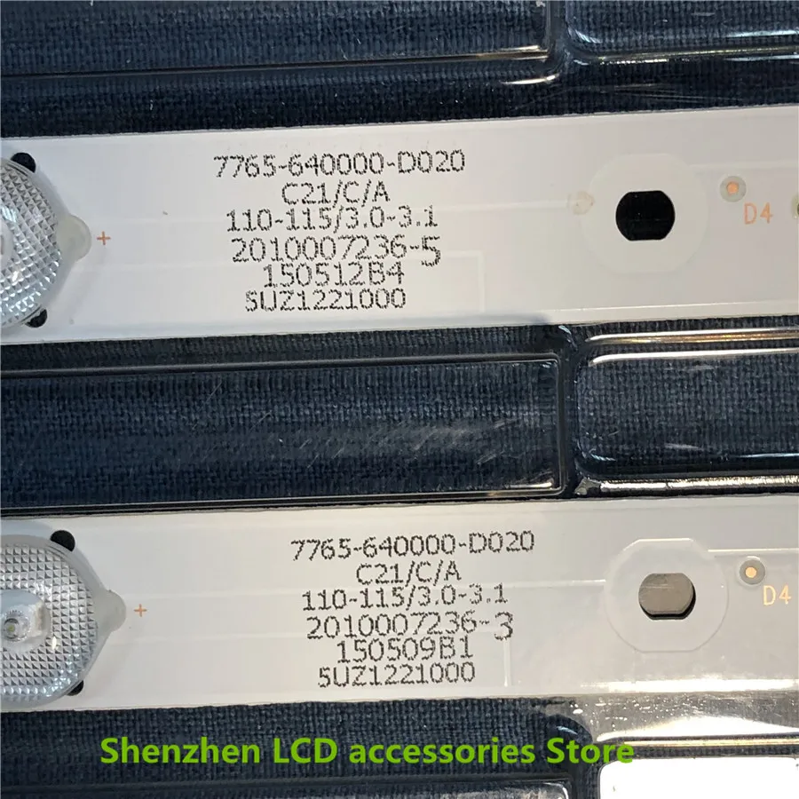   for Skyworth 40E6000 40E3000 40E3500 backlight bar 5800-W40000-3P00/2P00/1P00 VER0.0 1piece=5LED*3V*38.3CM 100%NEW