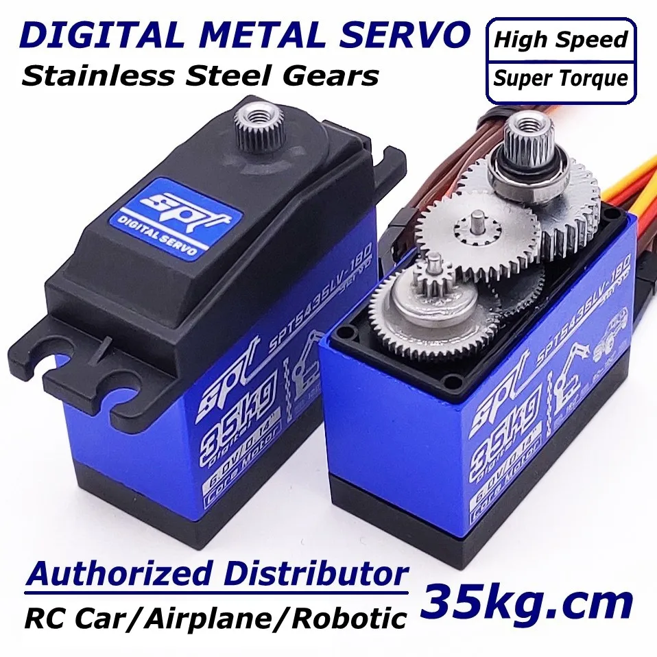 SPT5425LV 25kg Large Torque Digital Standard Servo Water Proof For 1:8 1:10 RC Car Climber Airplane Metal Gear Case