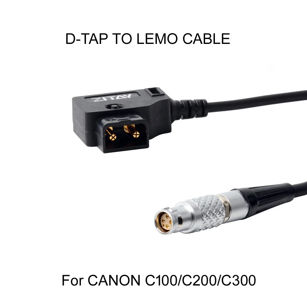 D-Tap To 4 Pin Female Power Cable DTAP To 4p For CANON C100/C200/C300 With Reverse Connect Protection