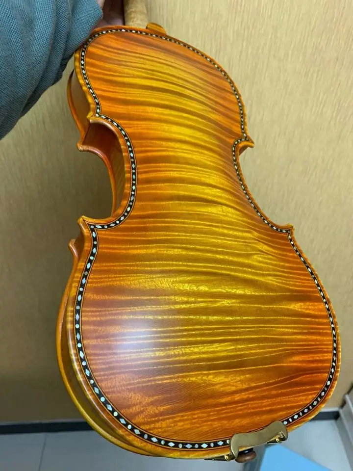 Stradivari 1683 European spruce Sculpture violin Shell inlay handwork violin 4/4 100% Retro Top Oil Varnish Professional violin