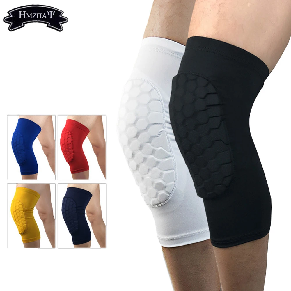 1PCS Hex Knee Pads Compression Leg Sleeve for Basketball, Football & All Contact Sports, Youth & Adult Sizes