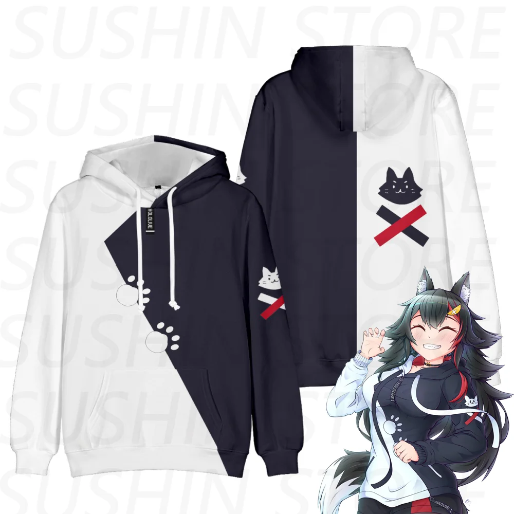 

HOLOLIVE VTuber Ookami Mio Hoodie3D Trendy Print All-match Harajuku Unisex Hoodie tops