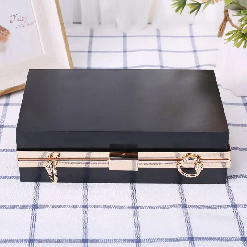 1 Pc Rectangle Metal Bag Frame Box Purses Handles for DIY Craft Replacement Handbags Evening Bag Clutch Accessories