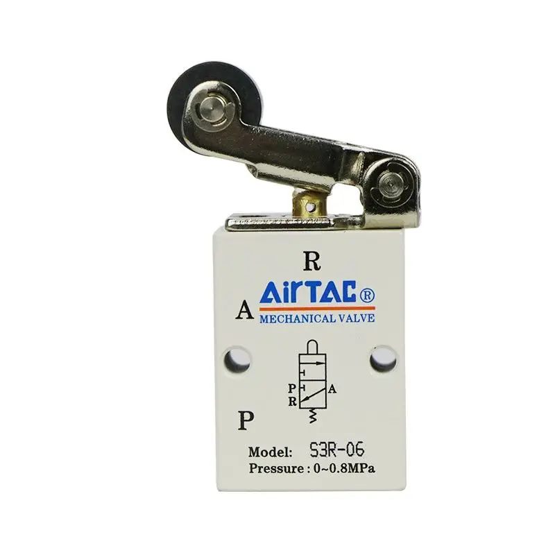 

Airtac Mechanical Roller Lever Valve S3R-05/M5 S3R-06 S3R-08 S3R06/05/08