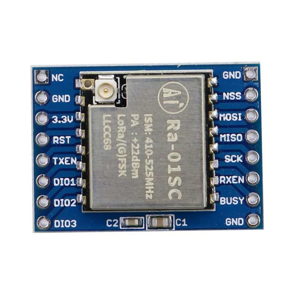 5pcs Ra-01SC LoRa 433MHz Breakout Board con Antenna basata sull'interfaccia dell'antenna LLCC68 3.3V IPEX