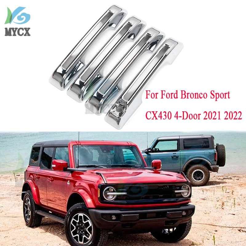 

Exterior Door Handle Frame Trim 4pcs For Ford Bronco Sport CX430 4-Door 2021 2022 Car Accessories