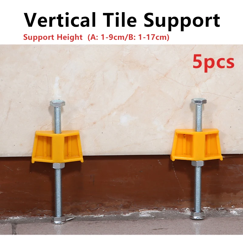 

5 шт., ручная система выравнивания плитки, Вертикальная опора, керамический напольный инструмент для регулировки стен, многоразовый локатор для плитки