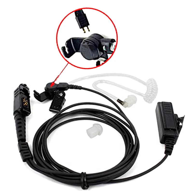 1pc 2-Wire Headset Walkie Talkie For Motorola Radio XPR3300 XPR3500 XIR P6620 XIRP6600 E8600 E8608 Walkie Talkies Interphone New