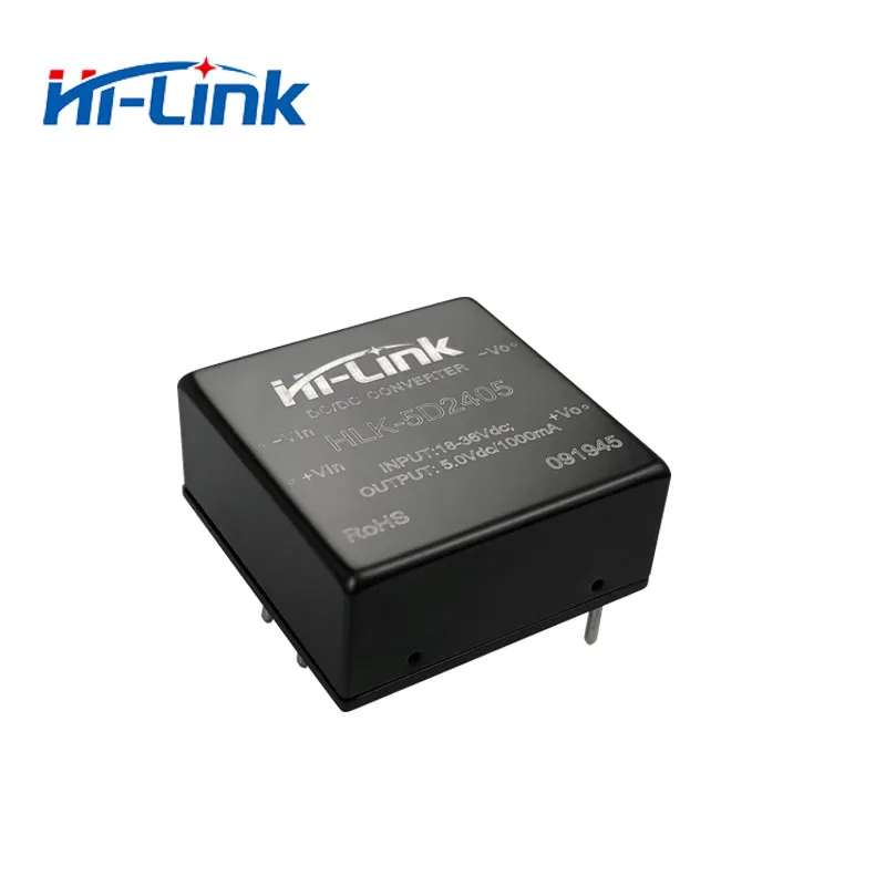 จัดส่งฟรี2ชิ้น/ล็อต9-18V 5W 24V DC DC Power SuppliesแยกโมดูลHLK-5D1215เปลี่ยนHDD5-24S05A