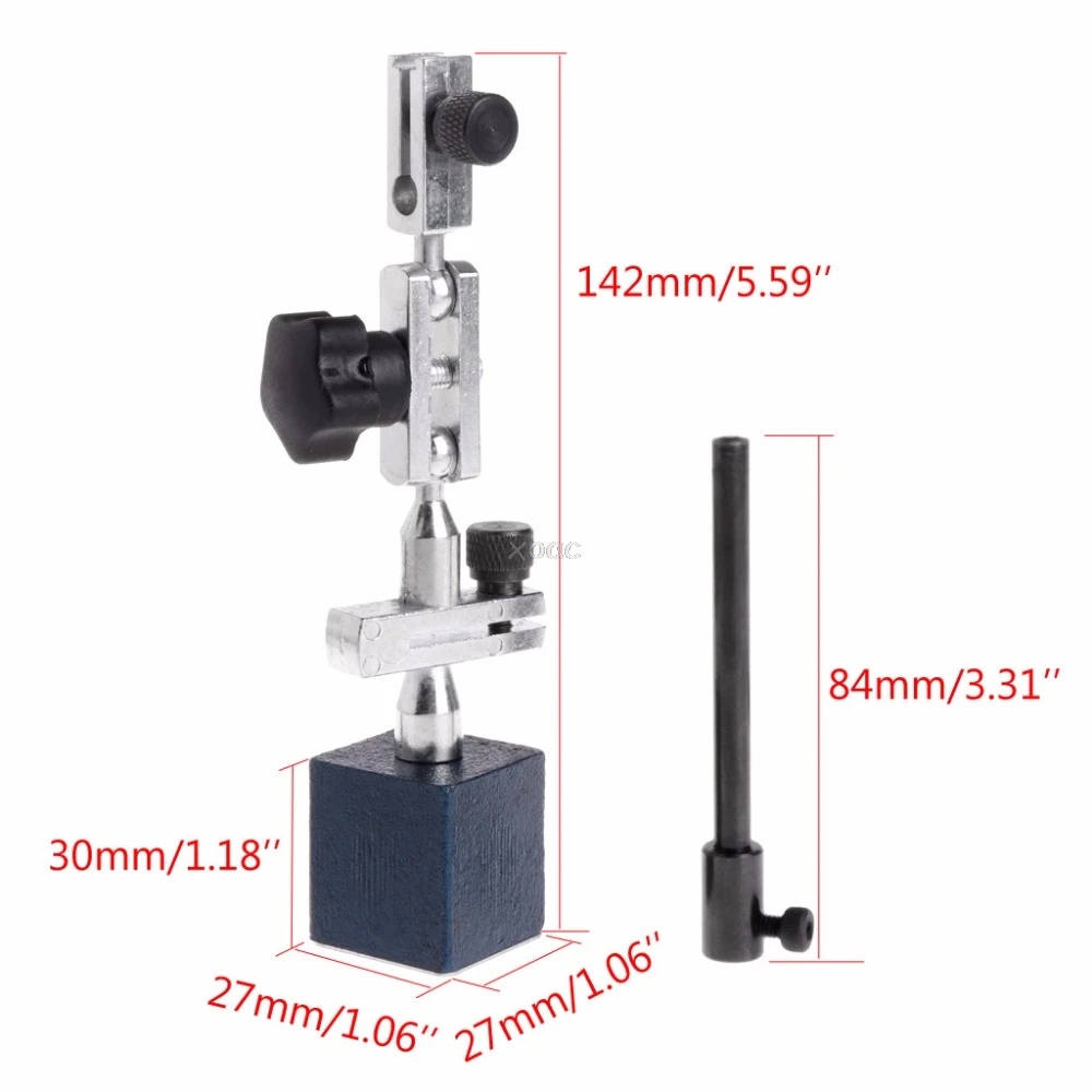 215mm Height Level Dial Test Gauge Indicator Rotary Magnetic Stand Base Holder Base Holder Stand A02 dropshipping