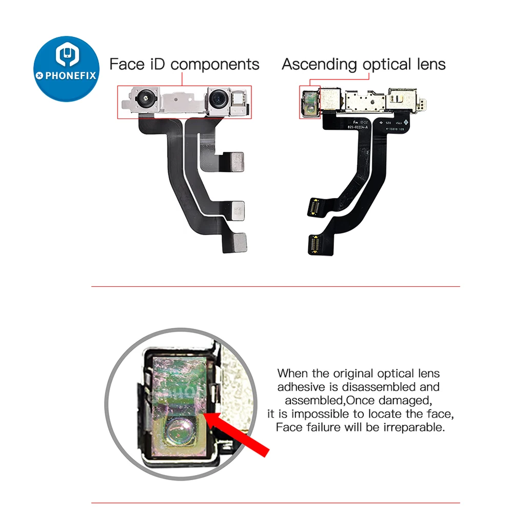 I2C Dot Matrix Face ID repair optical lens original rubber replacement gasket phone face apron gasket for iphone x-12pro max