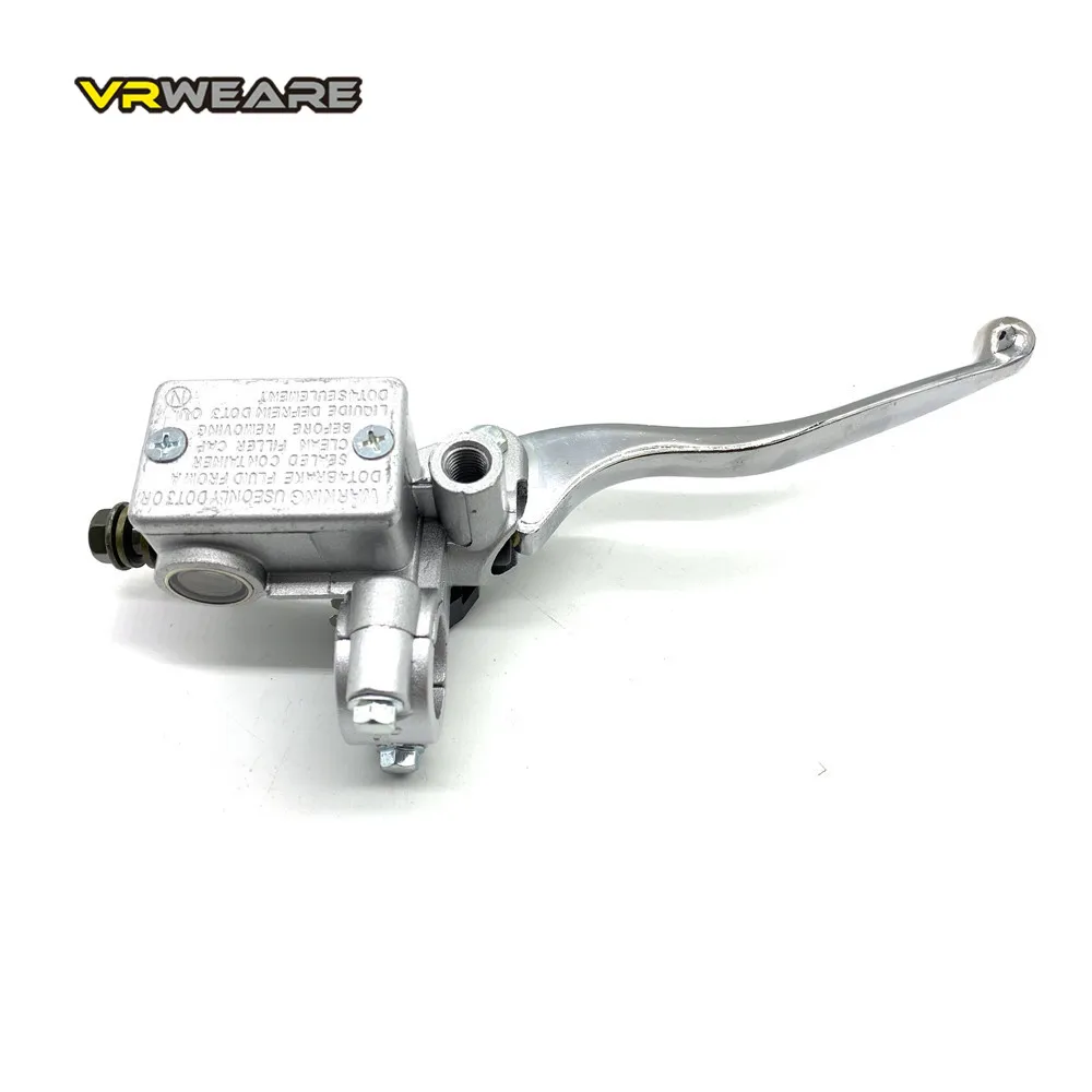 UNIWERSALNA pompa hamulcowa motocykla Cylinder przedniego koła Hamulec tarczowy Pompa hydrauliczna Assy Motorbike Up Poziom pompy 125cc srebrny
