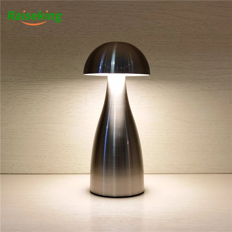 Modern Metal Led Dimmable Restaurant Cordless Table Lamp With Usb Rechargeable Battery For Hotel Ktv Bar Dinning Room